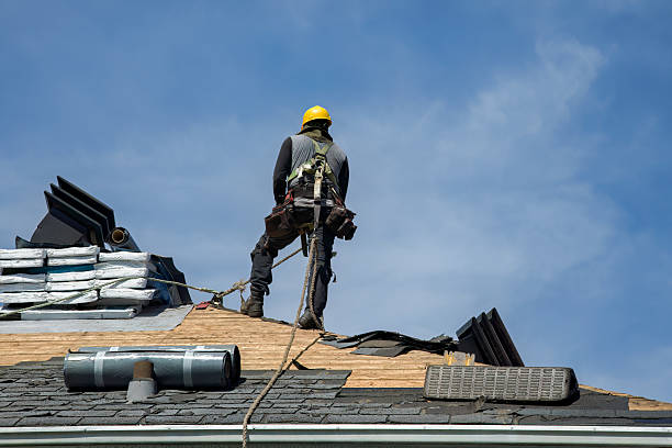 Professional Gutter Installation technician working in Salida, CA